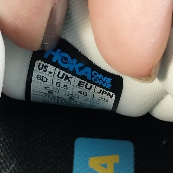 3280 HOKA One One Size 8 D Wide Anari 7. In Blue and White. Excellent Condition. - Picture 8 of 14